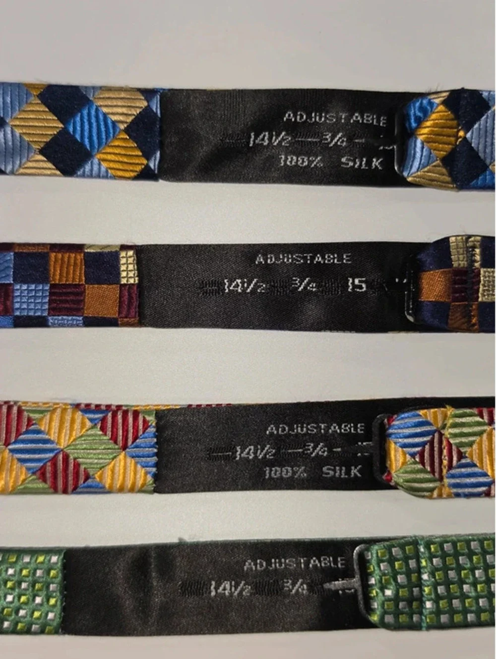 Lot of 4 Jos. A. Bank Executive Collection Silk Self-Tie Bow Ties
